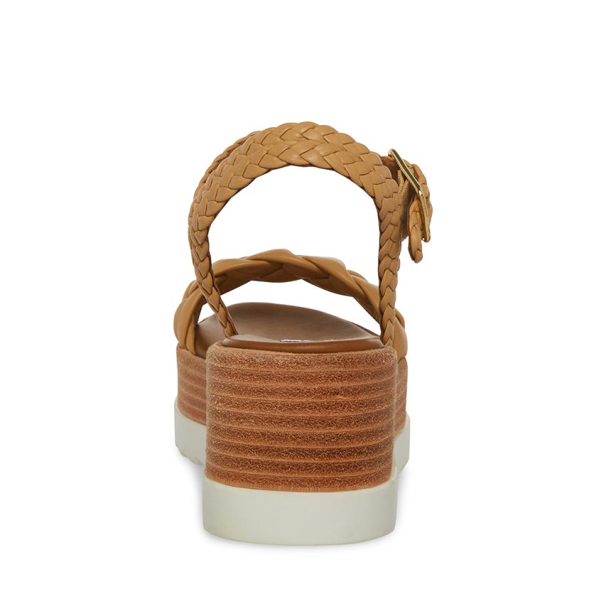 Sandalias de Plataforma Steve Madden Larsen Cuero Mujer Marrones | ES YC8413